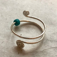 Indlæs billede til gallerivisning Fingerring mod angst med dobbelt skinne