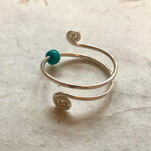 Indlæs billede til gallerivisning Fingerring mod angst med dobbelt skinne