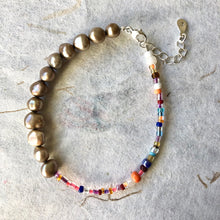 Indlæs billede til gallerivisning 'Rainbow' armbånd, sølv