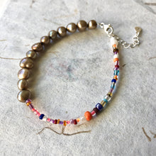 Indlæs billede til gallerivisning 'Rainbow' armbånd, sølv