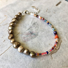 Indlæs billede til gallerivisning 'Rainbow' armbånd, sølv