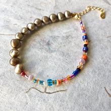 Indlæs billede til gallerivisning 'Rainbow' armbånd, forgyldt sølv