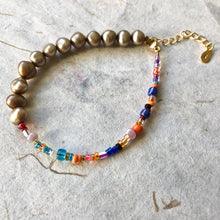 Indlæs billede til gallerivisning 'Rainbow' armbånd, forgyldt sølv