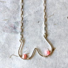 Indlæs billede til gallerivisning &#39;Femme&#39; halskæde i sølv med lyserøde perler

